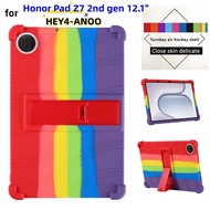 Kids Skin Soft Silicon Case For Honor Pad Z7 2nd gen 12.1" HEY4-ANOO Funda KickStand Protective Shel