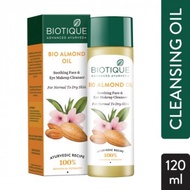 Biotique Bio Almond Oil Soothing Face & Eye Makeup Cleanser, 120ml For Normal to Dry Skin