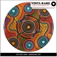 Turntable Mat – Felt (2mm thick) Aboriginal Art