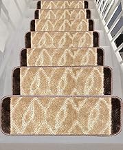 Gloria Rug High Pile Skid-Resistant Rubber Backing Gripper Carpet Stair Treads - Washable Stair Mat