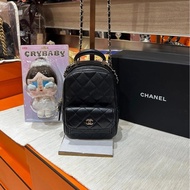 Chanel 24C mini backpack 黑色荔枝牛皮