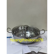 Induction cooker hot pot pot with cast base, 1 thick bottom, 304 stainless steel, 30cm, 6 liter capa