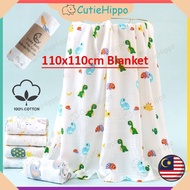 110x110cm Baby Blanket Newborn Baby Muslin Swaddle Soft Blanket Kain Bedung Bayi Kain Selimut Napkin