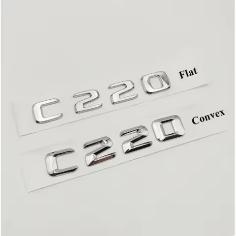 Mercedes W203 Accessories W204 Trunk Sticker 3D Chrome Car Letters Rear Trunk Badge Sticker BLUETEC 