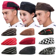 Beret cap woman Chef Work Hat Chef Hat Men Cloth Hat Beret Elastic Hat Female Waiter Hotel Restauran