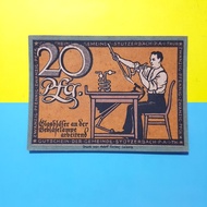 Koleksi Uang Lama Jerman. Notgeld/Uang darurat, 20 Pf. 1921. Original