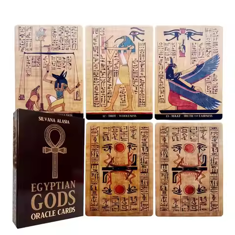Tarot Cards EGYPTIAN GODS ORACLE CARDS English Version For Female Girls Board Game Oracle Cards Part