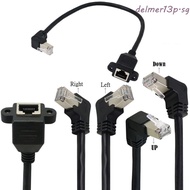 DELMER13P RJ45 Cable Multiple Angles RJ45 0.6m 90 Degree 8Pin Screw Panel Hundred Megabytes LAN Netw