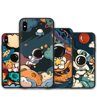 Huawei Y6 Y6s Y6 Prime 2018 Y7 Y9 Prime 2019 A065 cartoon astronaut black silicone TPU shell Phone Case