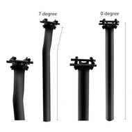 EC90 3k Matte Black Ultra Light Carbon Fiber Seat Tube Mountain Bicycle Road Bike Seatpost 7/0 Degre