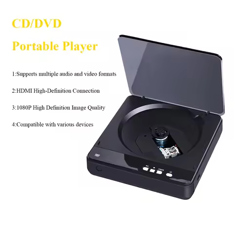 Portable CD DVD Player HDMI 1080P HD Output Home Disc Player USB Reading All Region DVD Compatible I