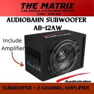 Audiobahn AB-12AW Subwoofer Build In 2 Channel Amplifier 300watt Max Power