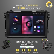 Q7 จอ android ติดรถยนต์ แท้ 9นิ้ว 8core HONDA HR-V15 2015มีให้เลือก Apple Carplay WIFI GPS 360 4G