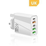 PD 65W type-c Charger 5V4A 2PD+3USB Multi-Port Adapter FOR Xiaomi FOR iPhone pd Fast Charging Head