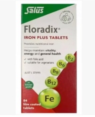 德國 Floradix 鐵元 補鐵補血抗疲勞 84片😍高效補充鐵質💜無副作用💙無添加劑💜參與造血增加血液中的氧含量💚促進血液循環💛有效地緩解各種缺鐵引起的不良症狀😍全新貨：2027/09