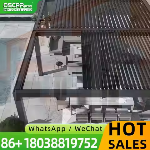 3x3 3x4 3x5 3x6 4x3 4x4 4x5 4x6 5x3 5x4 Outdoor Aluminum Motorized Bioclimatic Louvered Roof Pergola