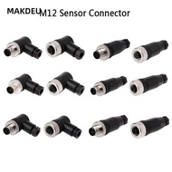 MAKDEU M12 Sensor Connector, Sensor Plug Connector M12 Aviation Plug, PG7 M12 Sensor Cable Connector