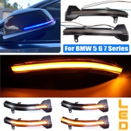 Dynamic Turn Signal Light LED Side Wing Rearview Mirror Indicator Blinker Light For BMW 5 6 7 Series