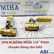 Miha dn8(1/4'') PN30 lever copper ball valve specialized for GAS