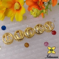 ISTIMEWA 916 Gold PDR Alphabet Pendants//  Loket PDR Huruf Emas 916