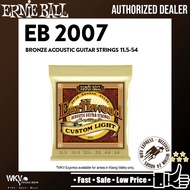 ERNIE BALL 2007 EARTHWOOD 80/20 BRONZE ACOUSTIC GUITAR STRINGS, CUSTOM LIGHT, 11.5-54 GAUGE