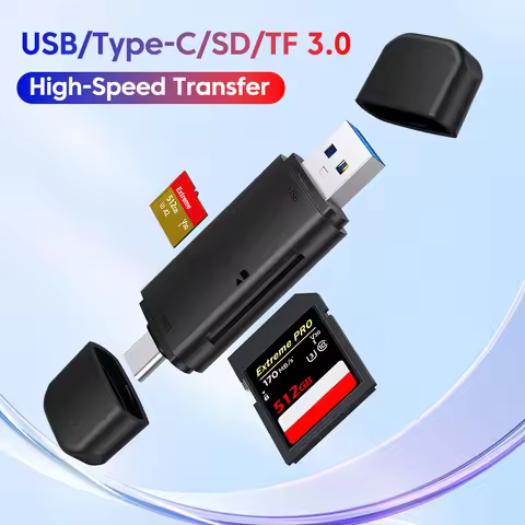 OTG 2 in 1 USB 3.0 to SD/TF Memory Card Card Reader Adapter Multifunctional Type C OTG Reader Card R