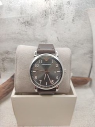 紳士 全新 原$7,200 Emporio Armani 亞曼尼 真皮革錶帶 簡約 時尚 正品 男錶 女錶 中性錶 愛錶領養小舖