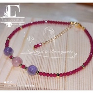 Gelang kaki kristal /spinel/suasa emas Anklet