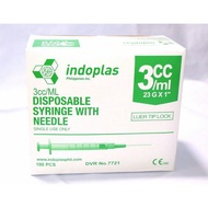 3cc disposable syringe with needle G23 x 1'