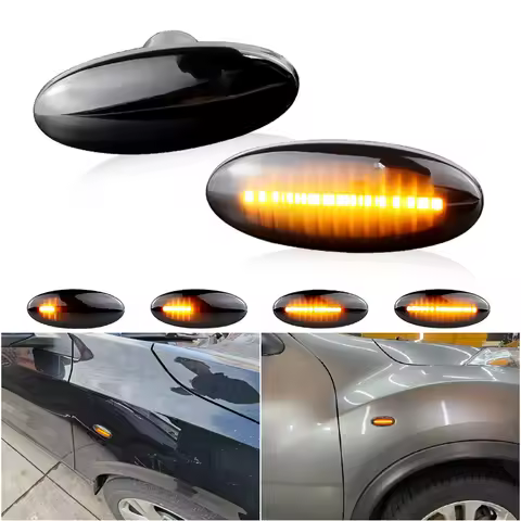 For Nissan X-trail Qashqai J10 Cube Juke Leaf Micra Micra K13 Note E11 Car Side Marker Light Dynamic