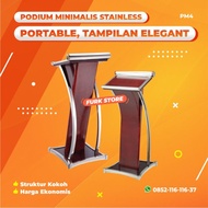 Podium Minimalis PM4 Stainless, Mimbar Masjid Minimalis Modern HPL