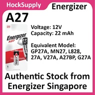 Energizer A27 High Voltage Alkaline Battery 12V 27A