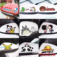 Cash Commodity and Quick Delivery Selected Cars Rearview Mirror Sticker Cute Cartoon Personal Creative Scratch Cover Rearview Mirror Decorative Waterproof Funny Car Stickers Car Decorations