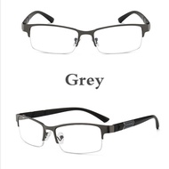 แว่นสายตาสั้นผู้ชายอ่านแว่นตากรอบโลหะย้อนยุคสแควร์Hyperopiaแว่นตาชาย-50 ~-600 0 ~ + 400