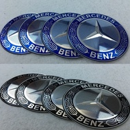 4pcs/lot 65mm Black Blue Car Wheel Center Hub Caps Logo Stickers for Mercedes Benz AMG A B R G Class