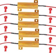 DIANN 5 Pack 50W 6Ohm Load Resistor Turn Signal LED Resistor Kit Fix Fast Flash Blink Error Code Fli