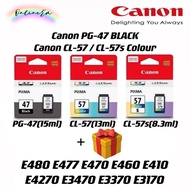 Canon PG47/PG-47/CL57s/CL-57s/CL57/CL-57 Ink Cartridges ( for  printer E400 E410 E470 )