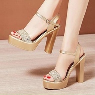 GIÀY CAO GÓT QUAI NGANG KIM TUYẾN 10P