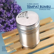 Pepper Shaker Tempat Bumbu Lada garam Tusuk Gigi Stainless Multifungsi