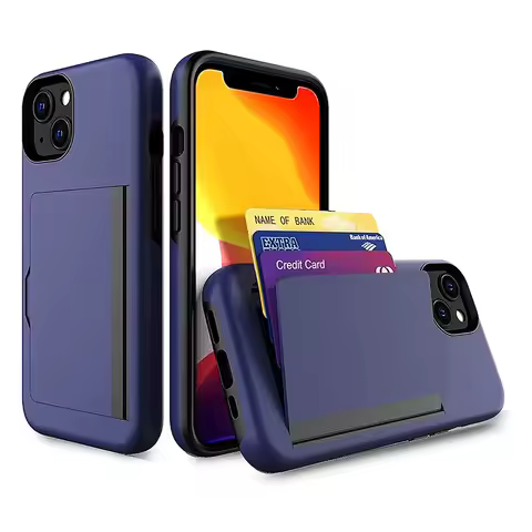 Wallet 3-Card Slot Case for Apple iPhone 13 Mini, Credit Card Holder, Bumper Coque, Fashion, 2021