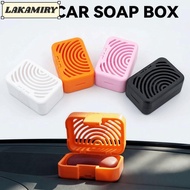 LAKAMIRY Car Deodorizing Soap Dish, Breathable  Printing Car Soap Box, Practical with Lid Advanced S