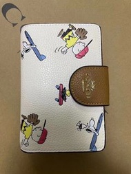 COACH 4899 全新史努比聯名款女士中夾 錢包 拉鏈零錢包