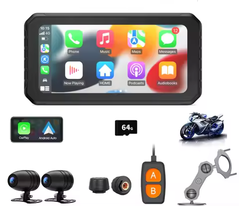 Spedal CL873 6.25" Multifunction Motorcycle GPS Motorcycle Cameras wiht Carplay TPMS BT