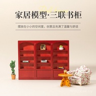 12 Bookshelf Triple Cabinet Cabinet Candy Toy Mini: European Style 1 Red Doll House Miniature DOLLHO