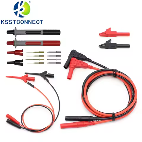 Test Lead kit kits 4mm Banana Plug Alligator Clip Test Leads&Replaceable Multimeter Probe Probes Tes
