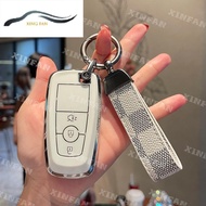 XF Ford Key Cover Ford Keychain EcoSport Territory Everest Expedition Explorer Ranger Ranger Raptor F150 Mustang Gen Ranger Metal leather key cover car accessories