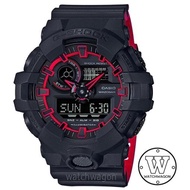 Casio G-Shock GA-700SE-1A4 Watch Black and Red GA-700  GA700  GA700SE