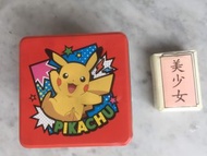 $20 竉物小精靈 Pokemon 寶可夢 比卡超 Pikachu 彩色漫畫 正方形 金屬盒