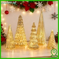 SUCHENSG Set of 5 Illuminated Mercury Glass Trees, Creative Versatile Mercury Glass Christmas Trees,