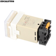 EUCALYTUSS Time Relay, DH48S‑2Z 0.01S-99H99M Digital Time Relay, Precision Timing 220V with Socket B